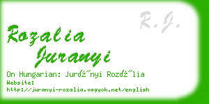 rozalia juranyi business card